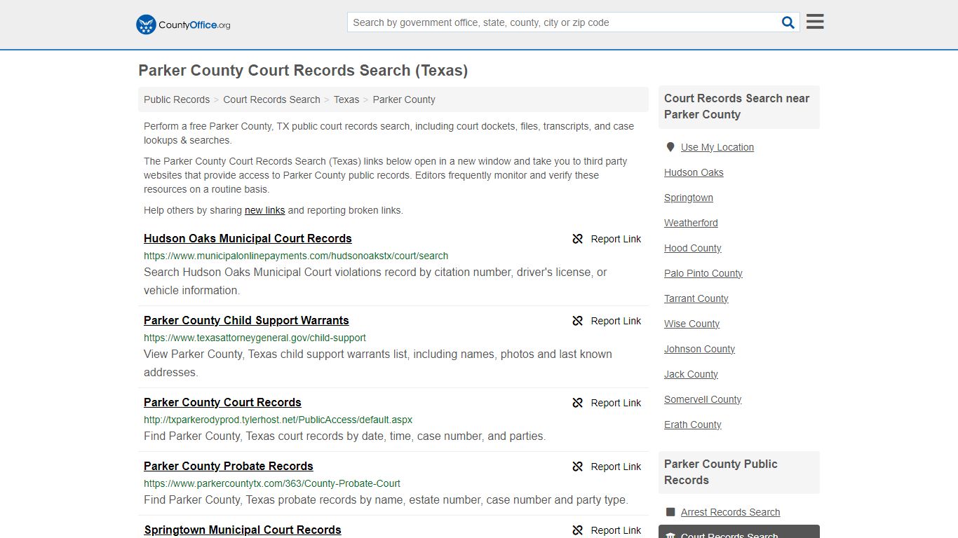 Parker County Court Records Search (Texas) - County Office